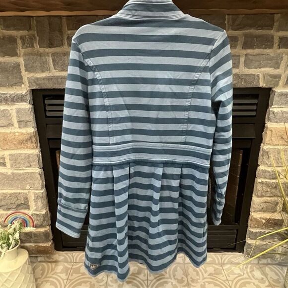 Matilda Jane Women's Size S Jacket Coat Fall Breeze Blue Striped Button Up Front - Picture 7 of 10